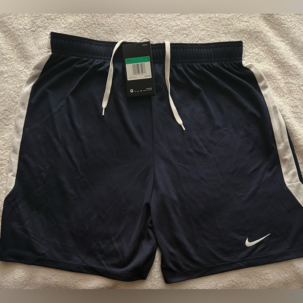 Men’s Nike Dri-Fit Shorts, Blue & White, Size XL, New With Tags and Free Gift